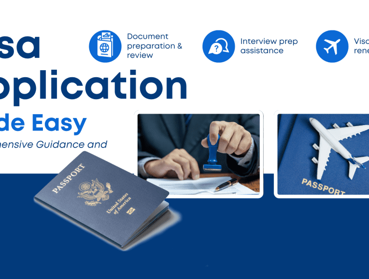 Best Visa Services from Mumbai Anjali Travel for Seamless Visa Assistance 4 White and Blue Modern Visa Application Assistance Services Outdoor Banner Presentation